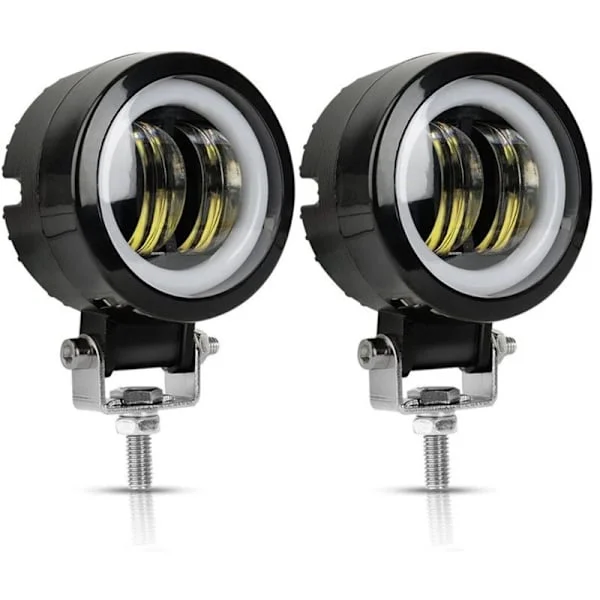 2 kpl moottoripyörän LED-työvalot LED-ajovalot 20W sumuvalot aukolla auton LED-enkelisilmäajovalot