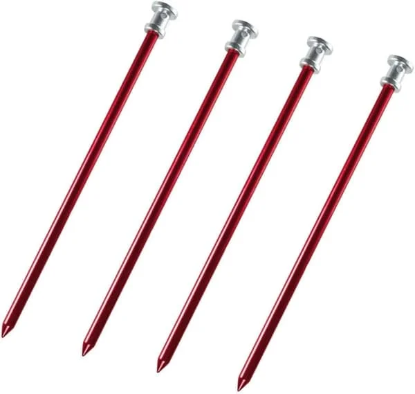 4 stk. Teltplugger Snøplugger og Aluminiumspiker Kraftige Spiker Camp Sand Farge for Hagetilbehør Stang de Fixation Stake Ultralett Metall for Bakken