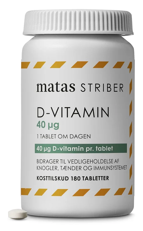 3 for 2 - Matas Striber D-vitamin 40 μg 180 tabl., Helse & Madvarer, Vitaminer, D-vitamin
