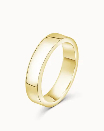 Smooth Ring for Him Alexander 18K Yellow Gold 5mm - Engagement Rings & Wedding Rings from Vanbruun