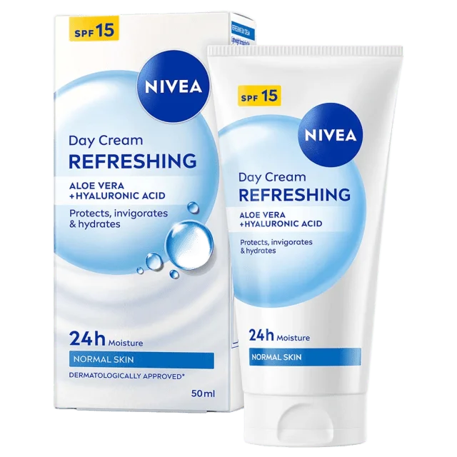 NIVEA Dagkräm Refreshing Day Cream SPF15 50 ml Dagcreme Dam