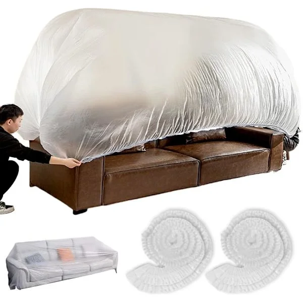 5/10/20-Pack Engångsskydd För Möbler Med Elastisk – Extra Stor Soffa, Fåtölj, Klar Flyttpåse För Säng, Matbord, TV-Bänk - 240x310cm