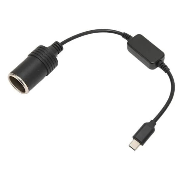 5V USB C hann til 12V bil sigarettenner hunnpluggadapter sigarettenner hunnpluggadapterkabel (BT)