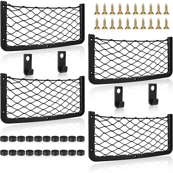 Car Storage Net, Trunk Storage Net, Large Size, Car Pocket Organizer Bag for Car, RV, Boat, Home (36 x 18CM)