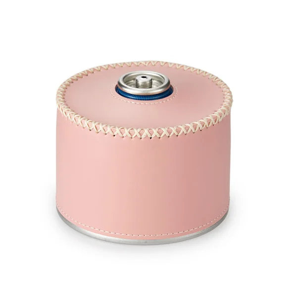Gasdåse Beskyttelsesdækning Bærbar PU Læder Gasdåse Dækning til Udendørs Camping Tilbehør Pink