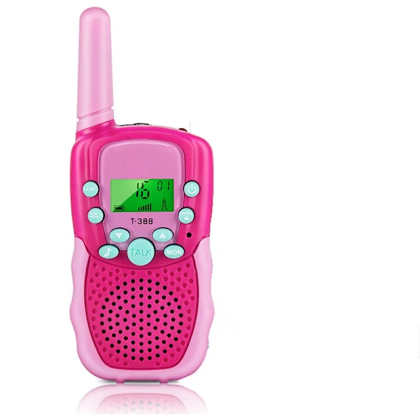 FlkwoH Kaksipuolinen Punainen Jauhe Ladattava Radiopuhelin, USB Type C Radiopuhelin VOX-toiminnolla Seikkailupeleihin, Patikointiin, Pyöräilyyn