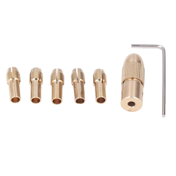 7st Mini Elektrisk Slipmaskin Chuck 4 Käke Mässing Borrchuck för Mini Elektriska Borrmaskiner Elektriska Slipmaskiner
