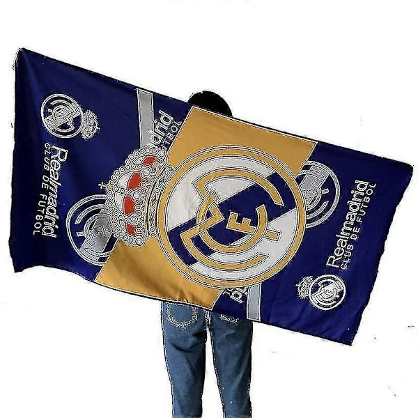 75 * 140 cm Fotball Stort Badehåndkle Real Madrid Trykk Rektangulært Badehåndkle Strand Stort Håndkle