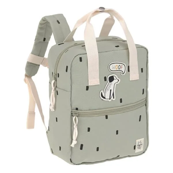 Lässig Ljusgrön och svart ryggsäck för flickor och pojkar - Happy Prints Mini Square Backpack Light Olive 235160
