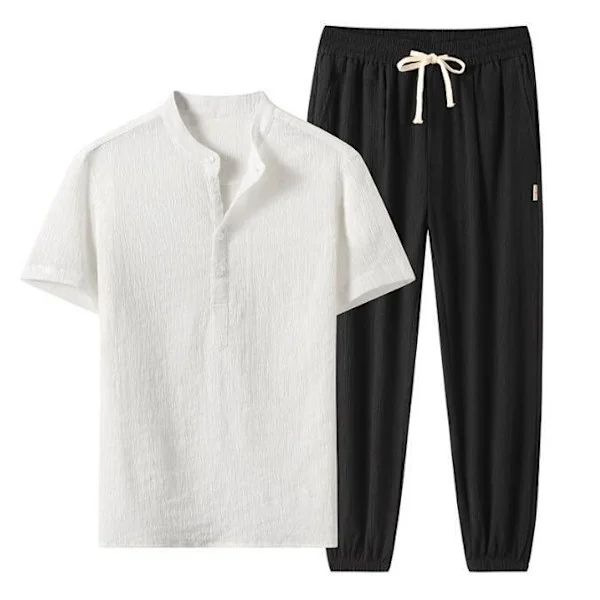 Herr 2 st kortärmad skjorta Casual Suit