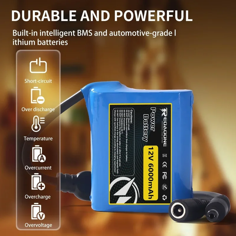 AliExpress - 12V Lithium-Akku 6000mAh 3S1P mit BMS wiederaufladbarem Li-Ion für LED-Streifen Sicherheitssystem RC Toys Sound-Lautsprecher