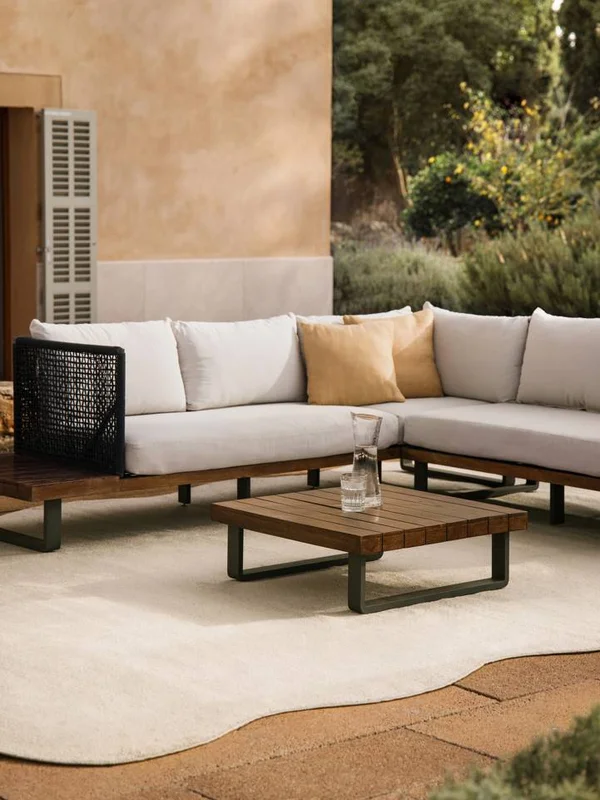 Washable Indoor/Outdoor Rug Abstract Olga Beige Small Oeko-Tex