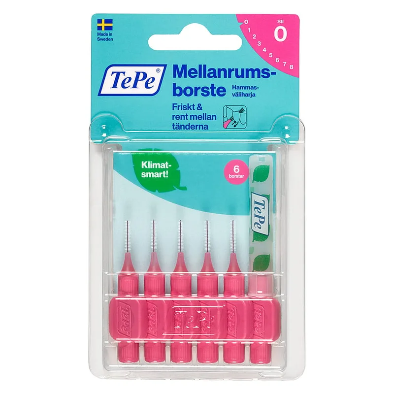 TePe TePe Mellemrumsbørste Original 0,4mm Lyserød 6 stk, Medicin & Pleje, Mund & Tandpleje, Tandstikker