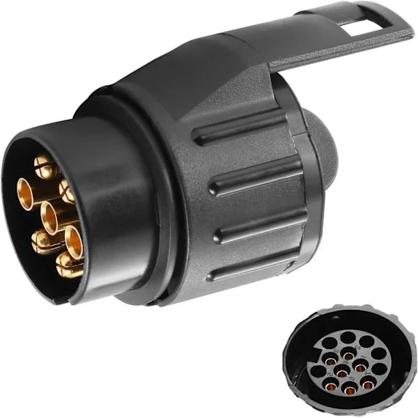 7-pins til 13-pins tilhengeradapter for bil, tilhenger, sykkelstativ, 12V 7/13 tilhengeradapter, tilhengeradapter