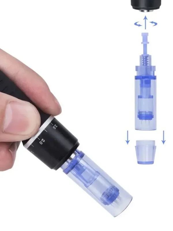 AliExpress - Dr Pen A1 cartouche à baïonnette aiguille pour A1 Dr Pen Microneedle Derma Pen 1pin 3pin 5pin 7pin 9pin 12pin 24/36/42/embouts ronds 3D 