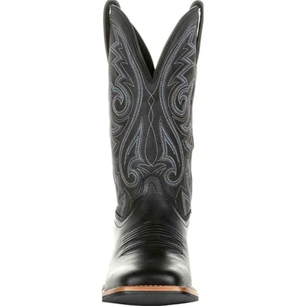 Herr och Dam Sport Bred Kvadratisk Tå Western Cowboy Boots black