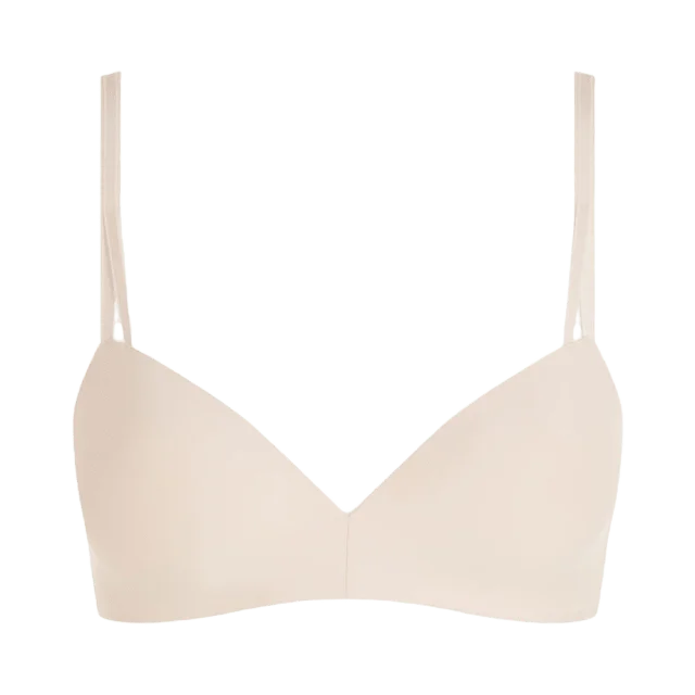 Calvin Klein Lift Demi, T-shirt BH utan bygel i mjuk Microfiber. Dam Beige 0B32