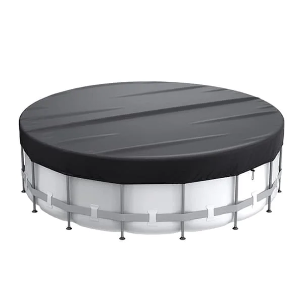 8 fot Rund Poolöverdrag, Solskydd för Överjordiska Pool, Stock Tank Poolöverdragsskydd med Poolöverdragstillbehör,