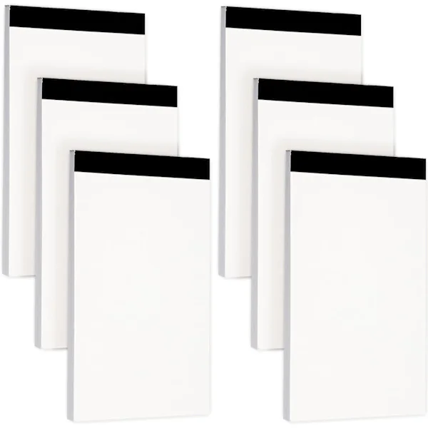 Blanke notesblokke, 6 stk. 3x5 tommer notesblok, blanke memoblokke til daglig planlægning, lille skriveblok, mini lomme notesbog refills til at tage 