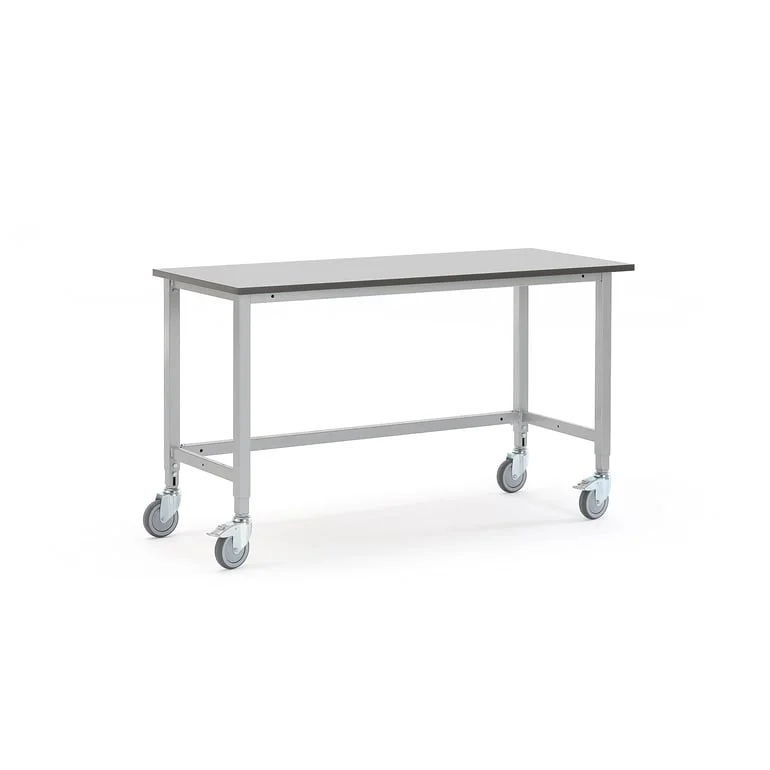 Mobile workbench MOTION, 1500x600 mm, grey