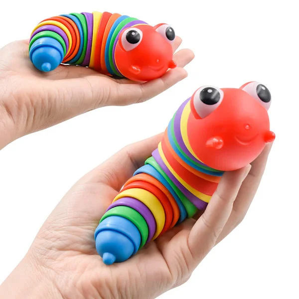 Fidget Slug Toys kan vridas Sensorisk leksak Slumpmässig färg