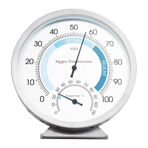 Chic indendørs hygrometer termometer, analog display til temperatur- og fugtighedskontrol, dekorativt indendørs termometer til sauna- og dampbadsbrug
