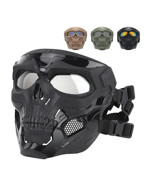 AliExpress - Masque de crâne masque de moto vélo équitation coupe-vent masque de protection squelette intégral lunettes colorées vélo de cyclisme 