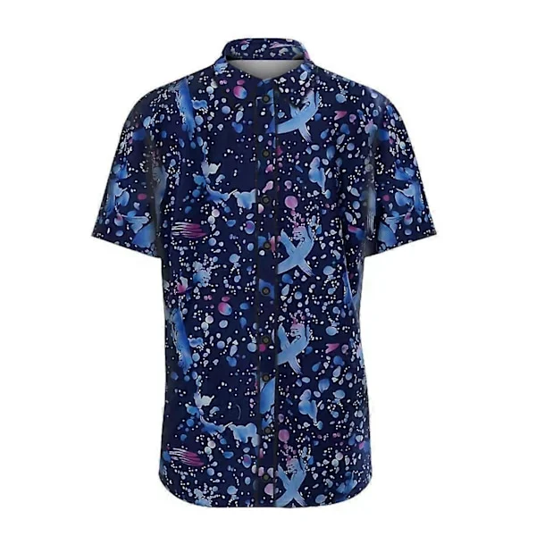 Dam Kortärmad Shorts Set 3D Digitaltryck Fritid Sportkläder Fyra Säsonger Pyjamas