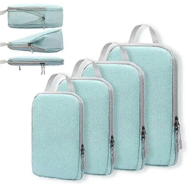 Compression Bags for Travel 4 pcs Compression Travel Organizer Suitcase Organizer Bags Set Packing Cubes Travel Double Stitched