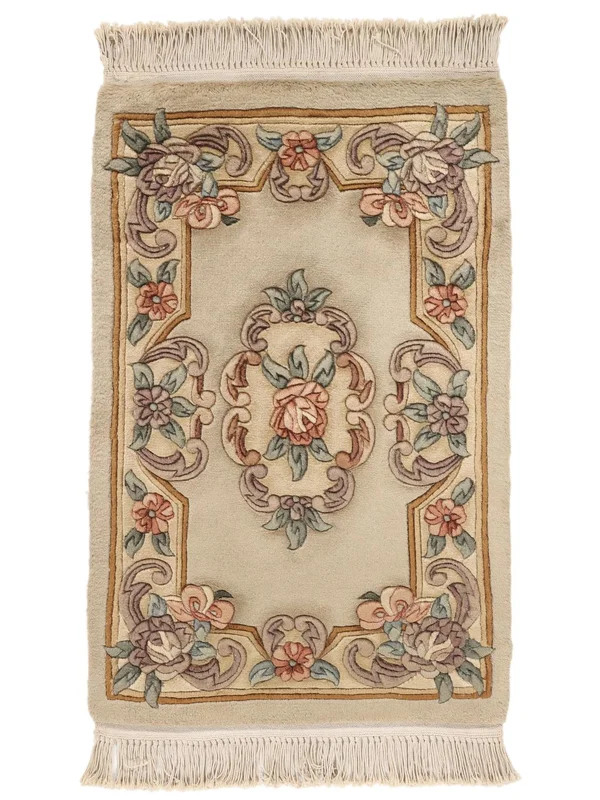 China 90 Line Rug Oriental Orange/Brown (Wool, )