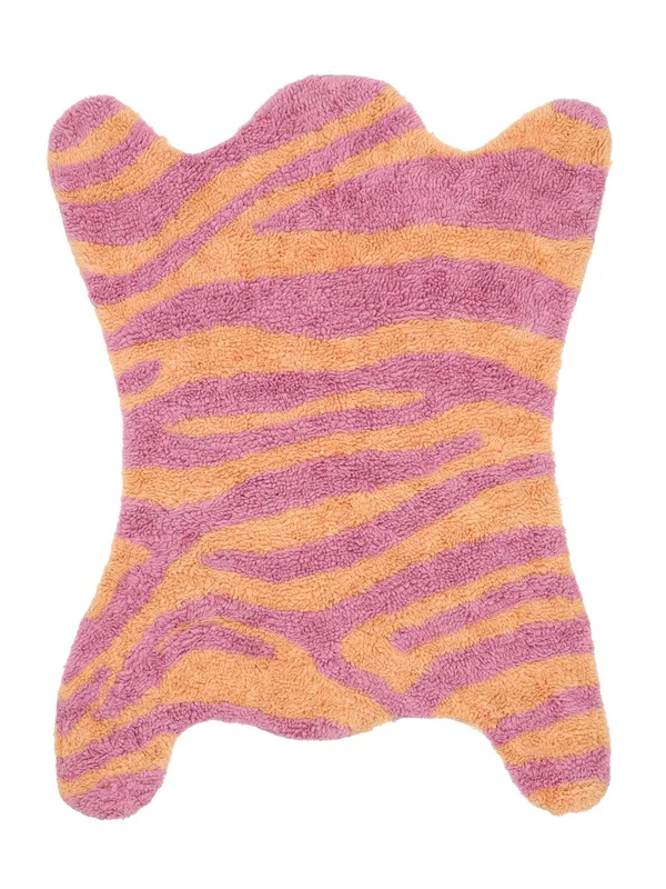 Washable Kids Rug Small Chill Cat - Pink/Orange 125X160 Wool, Modern Style