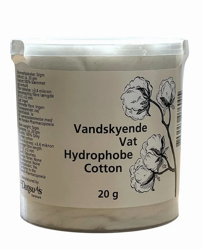Dansu Vandskyende vat i plastdåse 20 g 20 g, Medicin & Pleje, Vat & Vatpinde, Øvrigt