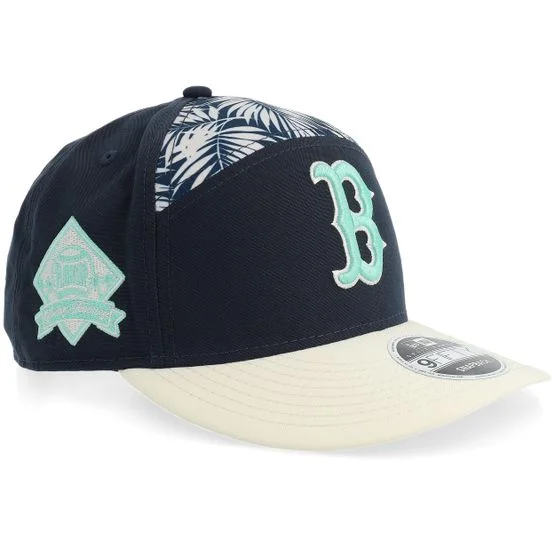 New Era - Boston Red Sox 9FIFTY Pre Curved Split Panel H1 Navy Snapback Snapback Blue Cap - MLB @ Hatstore
