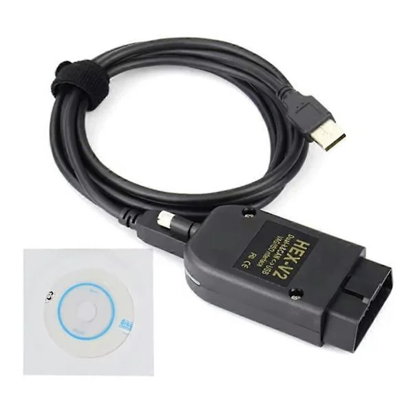 Uusin FT232 V25.3 VAG-skannerityökalu VAG KKL VCDS -kaapeli OBD2-diagnostiikkakaapeli OBD2-skanneri HEX V2 VAGCOM, saksalainen musta saksalainen