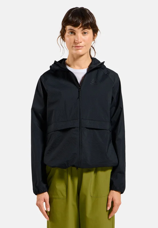 Odlo Essential Windbreaker Jakke for dame, XL, svart