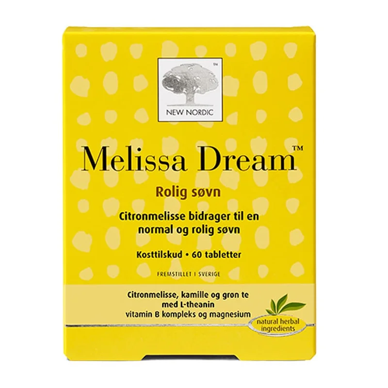 New Nordic Melissa Dream 60 tabl., Sport & Velvære, Søvn & Meditation, Kosttilskud Til Søvn