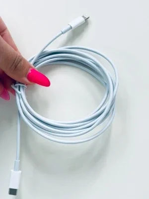 Vit USB-C till Lightning-kabel