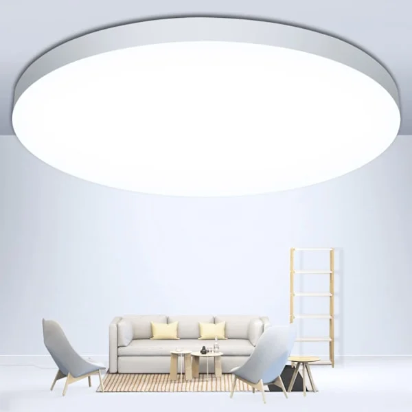 LED-taklampe, taklampe, taklampe LED 24W, 6500K, 2000LM, IP44 vanntett rund moderne enkel hvit baderomslampe for kjellerlampe Ø30cm