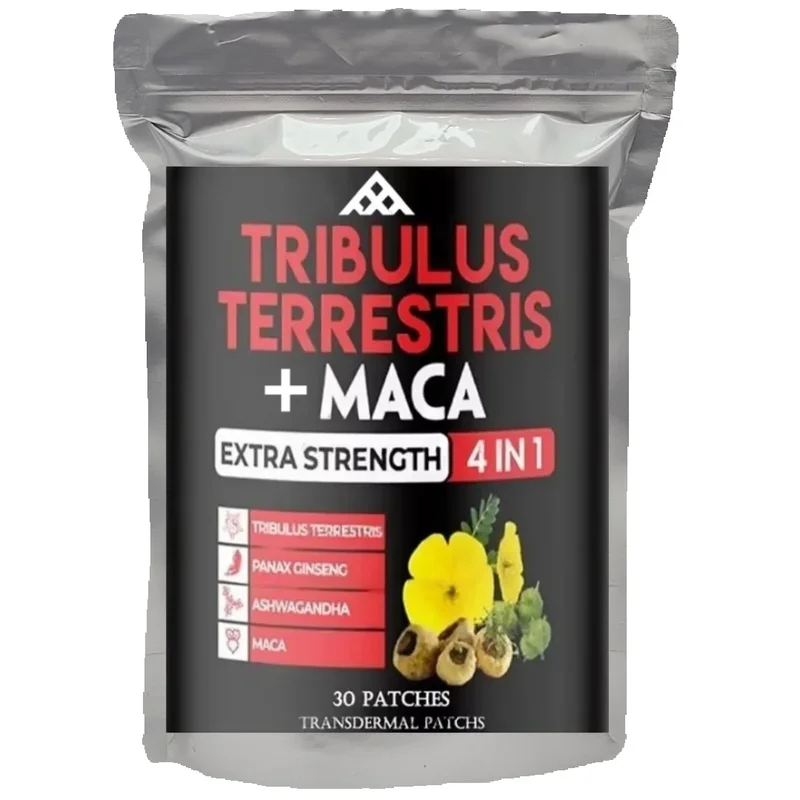 AliExpress - 30 Patchs Transdermiques à l'Extrait de Tribulus Terrestris, Booster d'Énergie avec Ashwagandha, Panax Ginseng et Maca