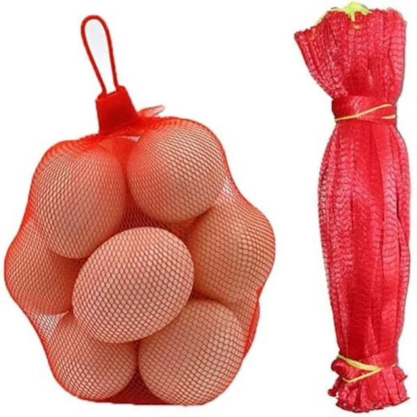 Gjenbrukbare nettingposer, 200 stk. nettingposer i nylon for grønnsaker, fruktemballasjenett