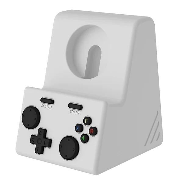 Klokkeladestativ for Apple Watch, silikonmateriale (hvit)