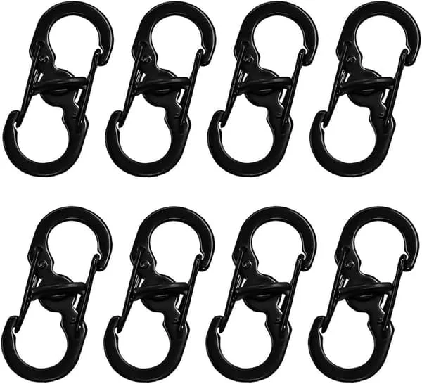 Pieces Pieni Karabiner, S-muotoinen kaksoispidike Karabiner Mini Karabiner Avaimenperä, S-tyypin Karabiner-pidikkeet S-tyypin Karabiner
