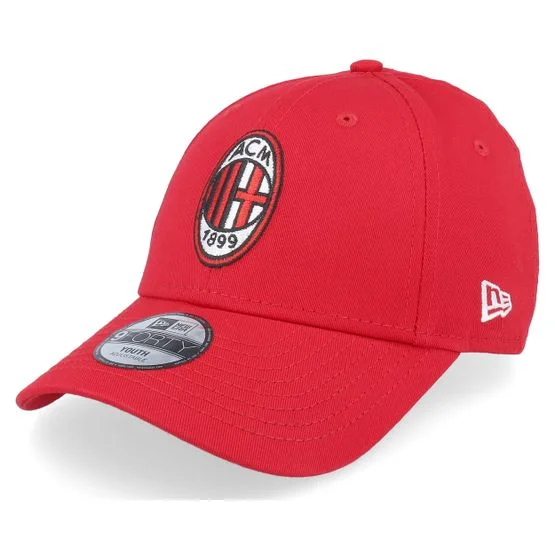 New Era - Football Rød adjustable Caps - Kids AC Milan Core 9FORTY Scarlet Adjustable @ Hatstore