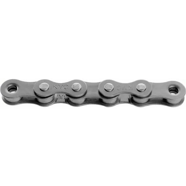 KMC Z1 kedja bred 1/2 x 1/8 tum 128S silver för stadscykel, e-cykel, BMX och fast utrustning