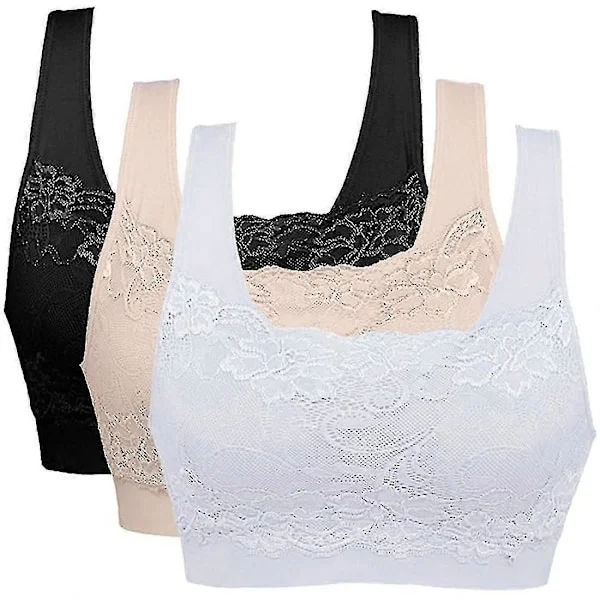 Dame Blonde Genie BH Trådløs Sportsundertøy Pustende Sexy Støtsikre Braletter Fitness Yoga