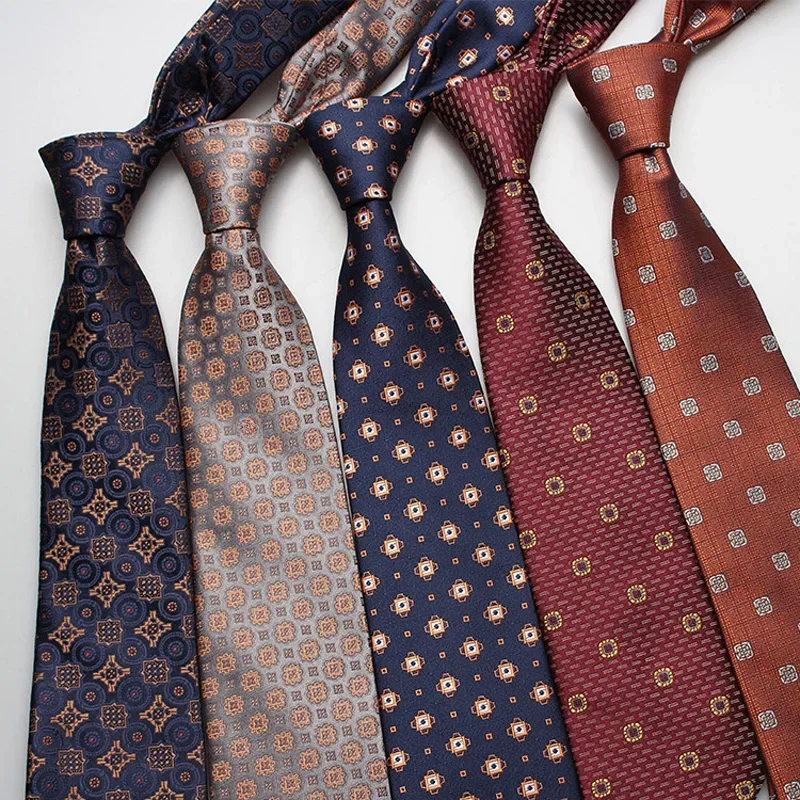 AliExpress - Cravate de luxe pour hommes, 8CM, à pois, à carreaux, pour marié, Groomsman, tissé Jacquard, Ascot, accessoires de fête d'affaires 