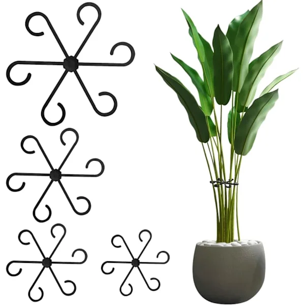 Växtstödset, 8 delar perennstöd, blommor, rosor, tomater - Monstera växtstöd och växthållare - stöd för inomhusväxter
