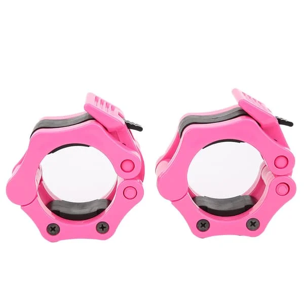 50mm Skivstång Spänne Lås Plast Tyngdlyftning Stång Spänne Clip för Träning Fitness Träning Rosa