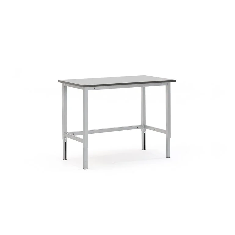 Height adjustable workbench MOTION, manual, 400 kg load, 1200x600 mm, grey