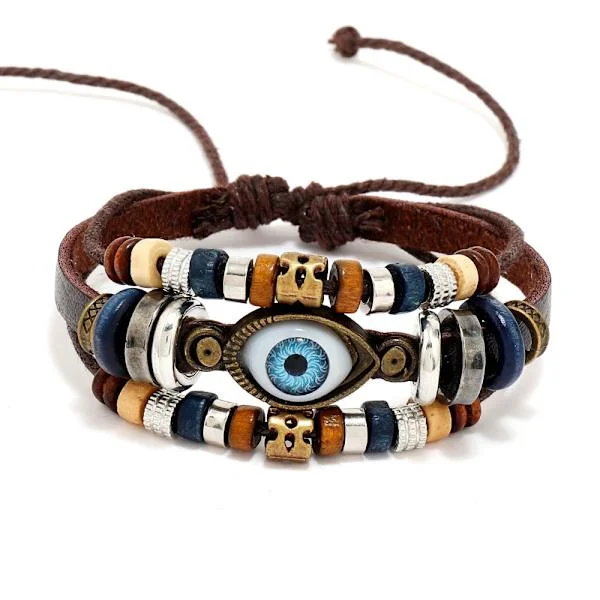 Armbånd håndledsbeskytter flettet armbånd håndledsmanchet, Boho manchetarmbånd strandankel absorberer uheld, justerbare smykkegaver